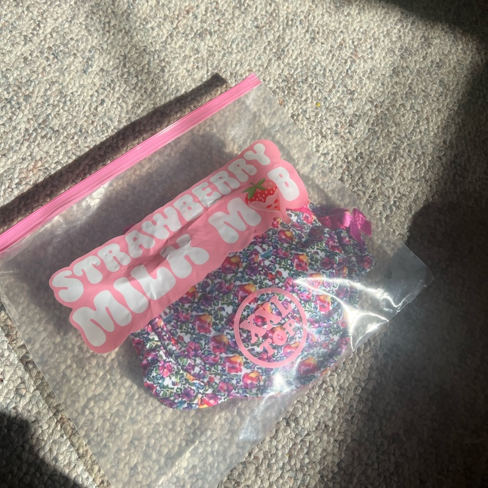 Strawberry milk mob bikini top